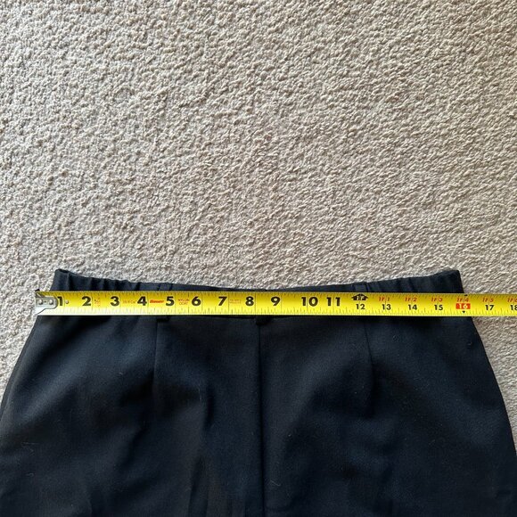 LL Bean Pants Womens 14 (32x30) Vtg USA Wool Black Pleated Front Tapered Leg - Picture 7 of 14